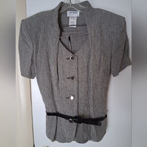 Hugo Buscati Black and White Knit 2 Piece Suit